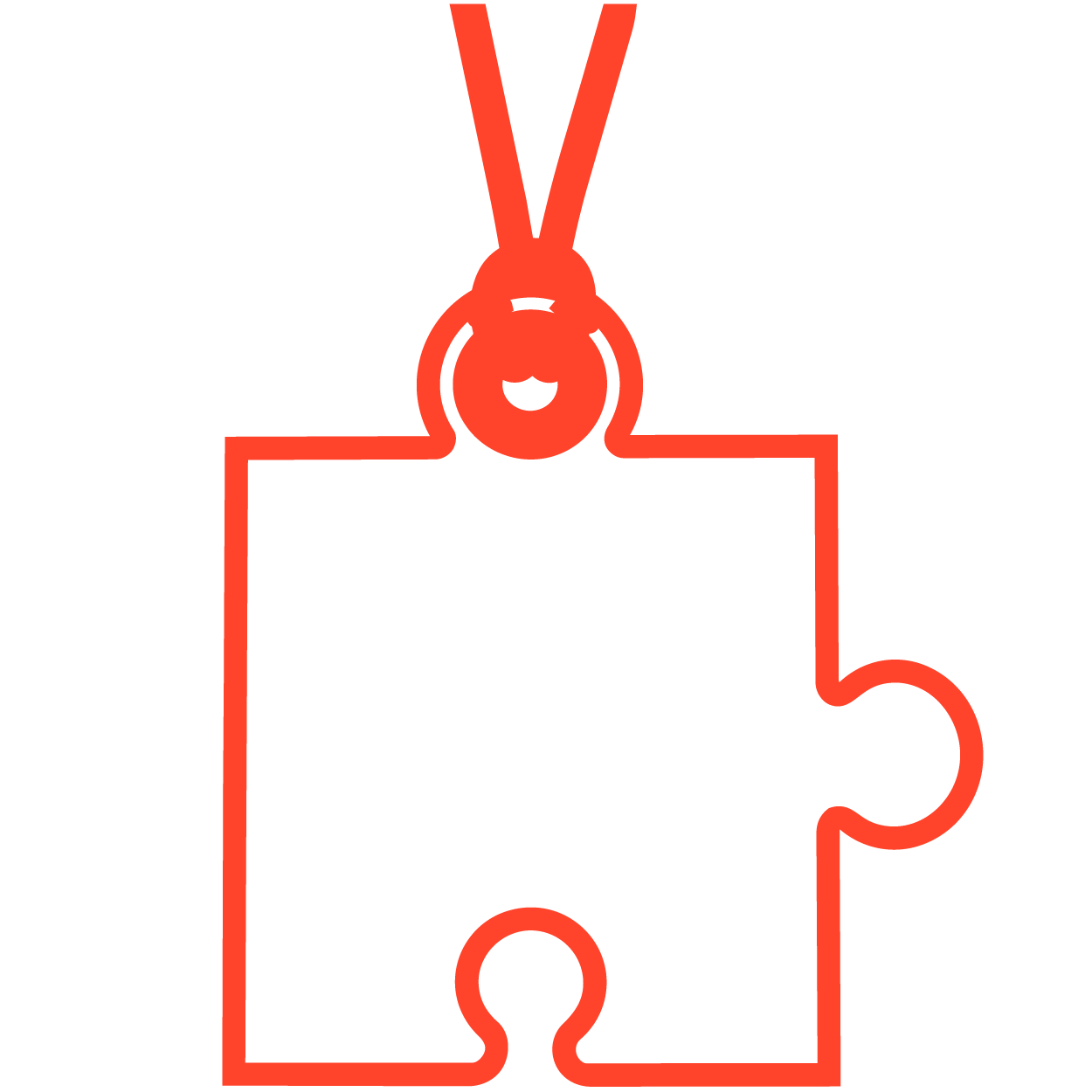 Custom Puzzle Shape Tags